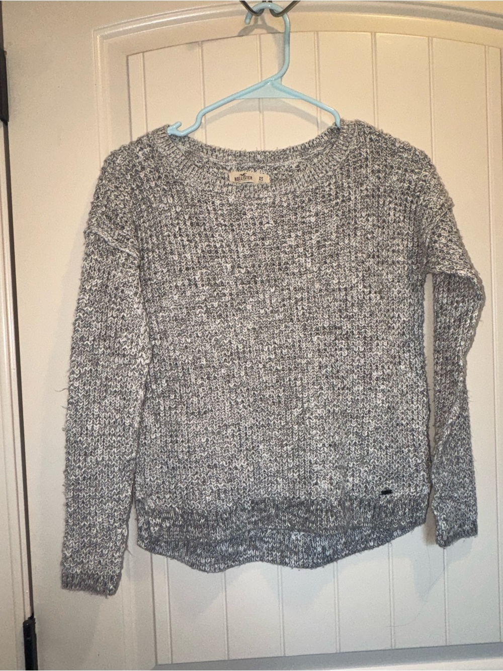 Hollister Gray Marled Crew Sweater